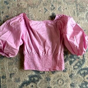 BB Dakota Pink Puff Sleeve Top